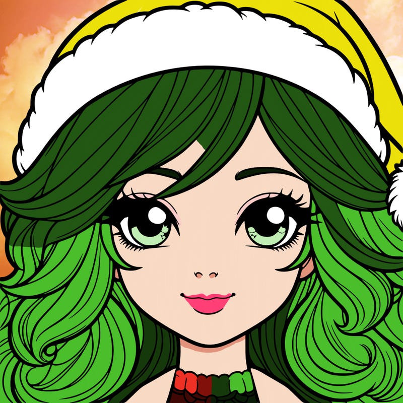 realistic christmas girl