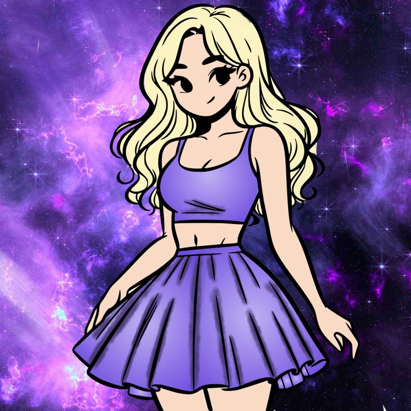 woman in a skirt and crop top