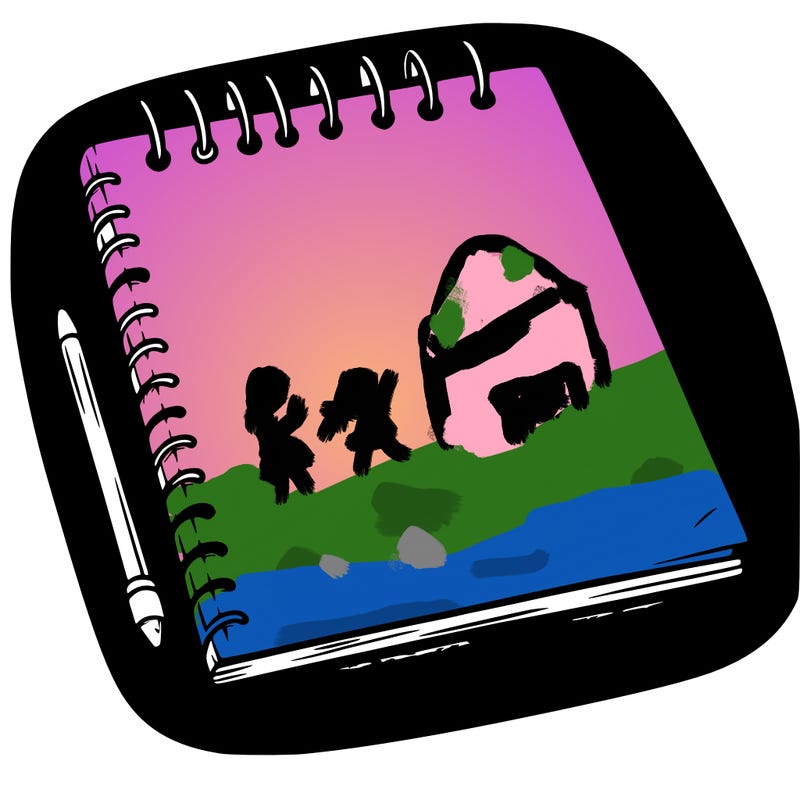 a blank sketch pad