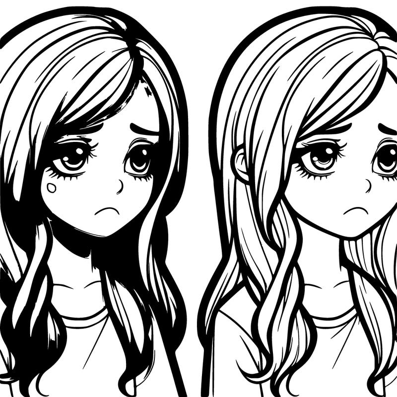 realistic sad girl