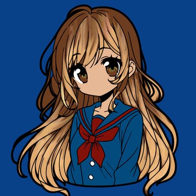 anime girl with long hair