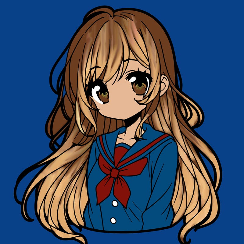 anime girl with long hair