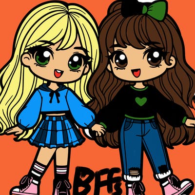 two bff girls