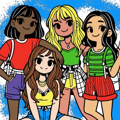 four girls best friends