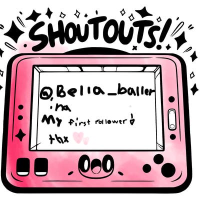 blank canvas that says above it shoutouts