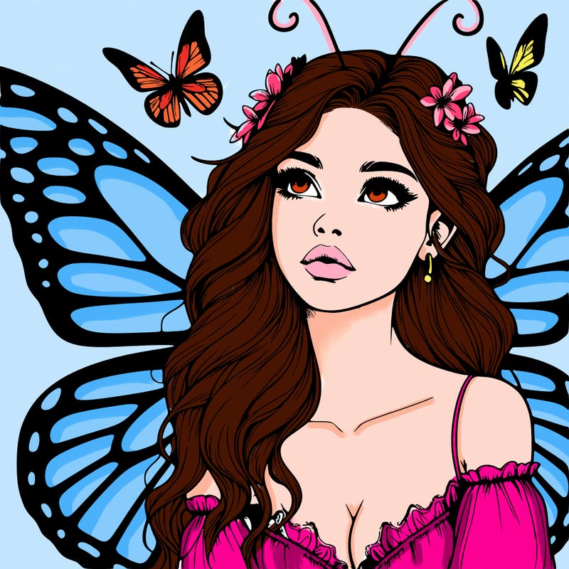 butterfly fairy realistic girl