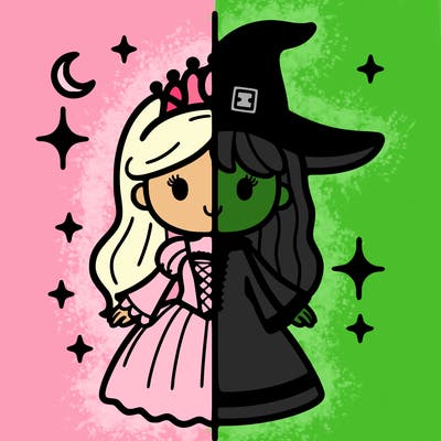 split princess and witch
