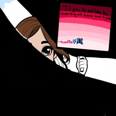 realistic girl holding up a sign