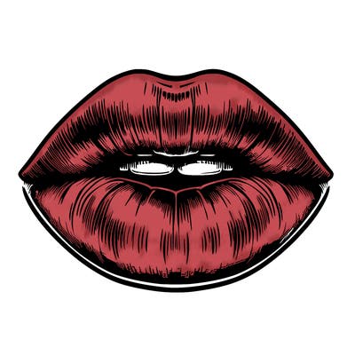 realistic mouth with lips