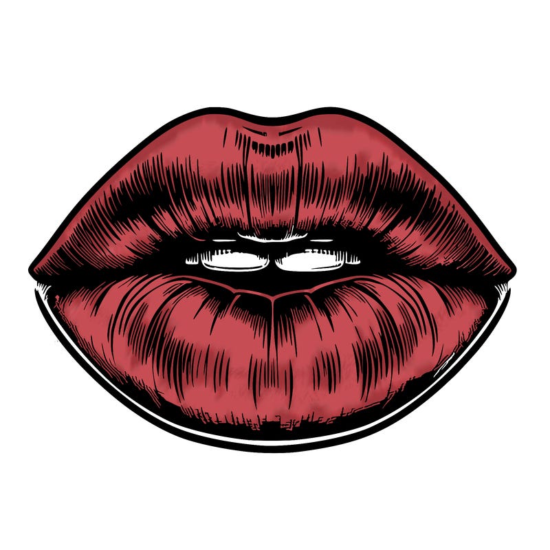 realistic mouth with lips