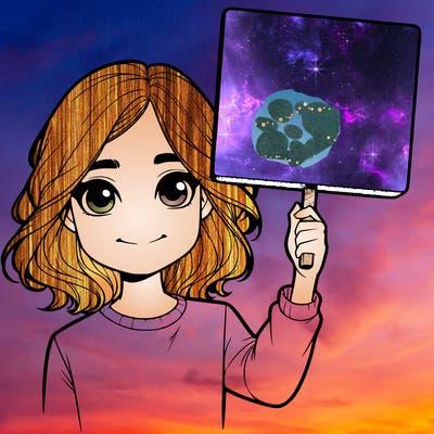 realistic girl holding up a sign