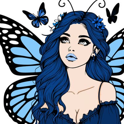 butterfly fairy realistic girl