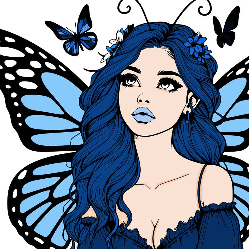 butterfly fairy realistic girl