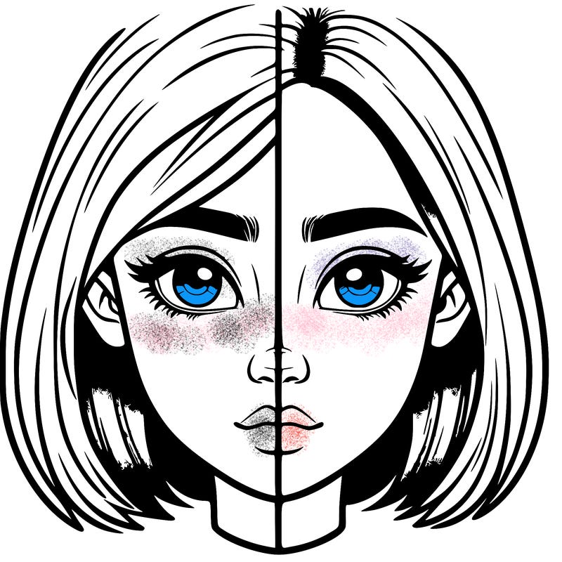 realistic girl split