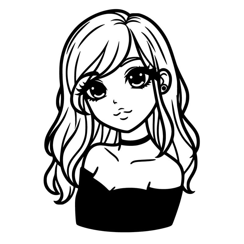 pretty girl who looks emo