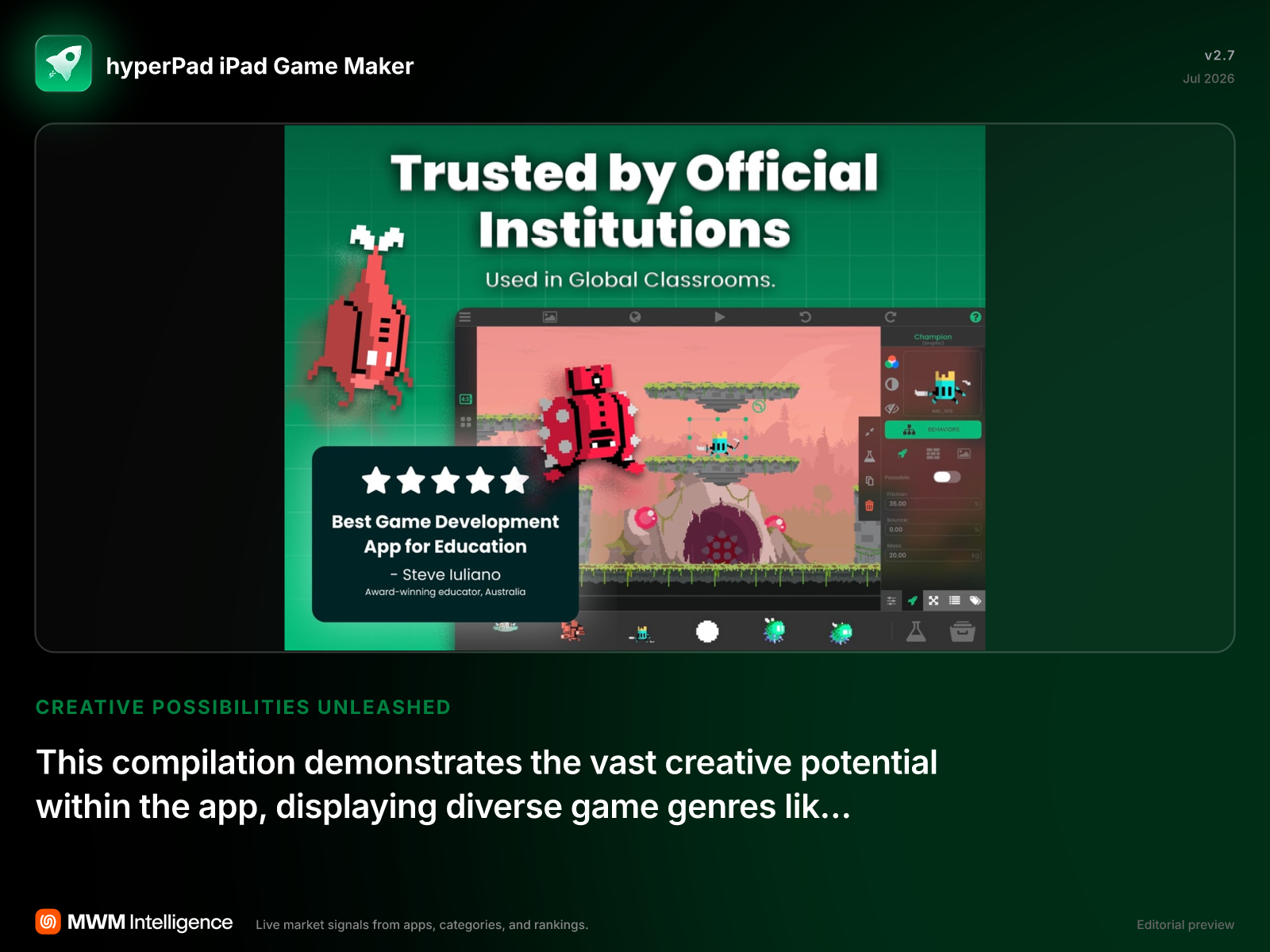 hyperPad iPad Game Maker - Developer Tools App | MWM