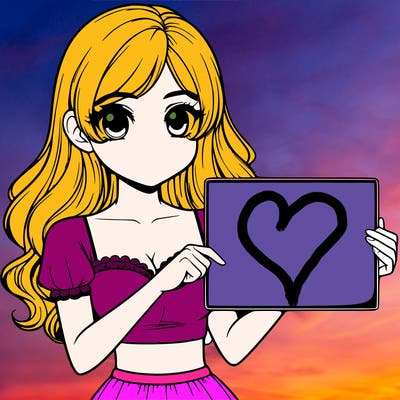 realistic pretty girl holding blank sign