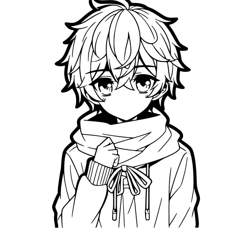 anime guy with softie clothes