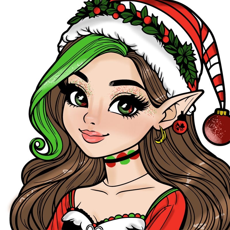christmas girl elf realistic
