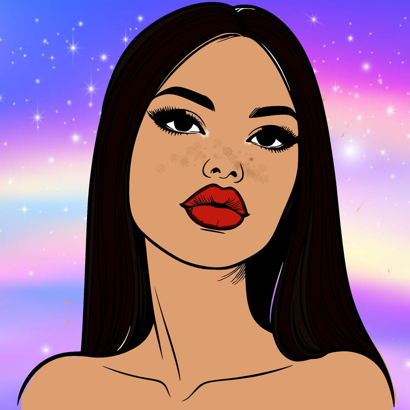 realistic woman with full lips