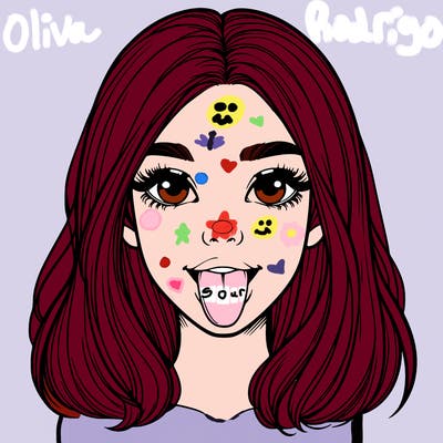 realistic girl with her tongue out