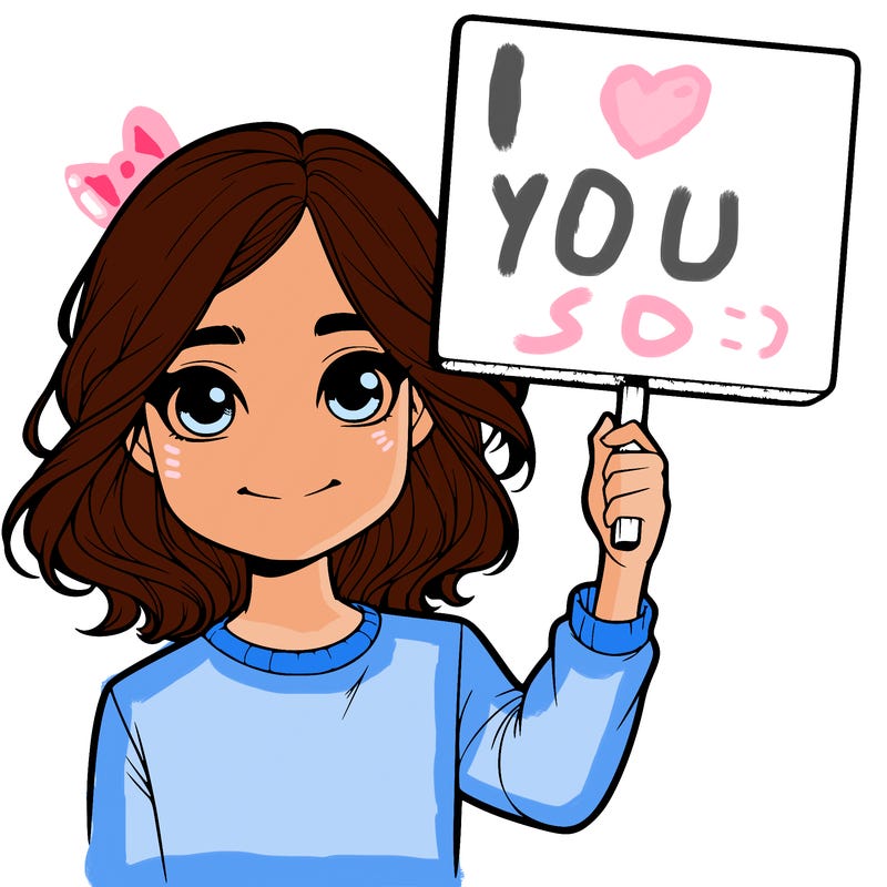 realistic girl holding up a sign