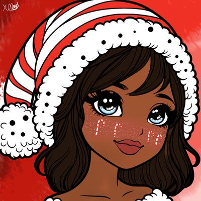 realistic christmas girl