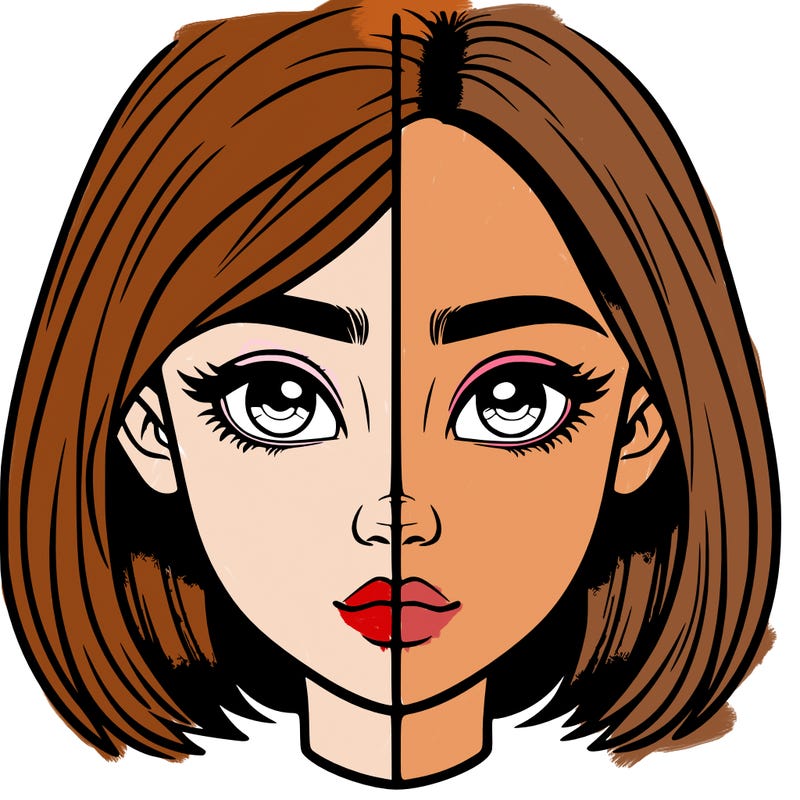 realistic girl split