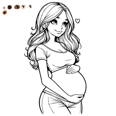 realistic pregnant girl