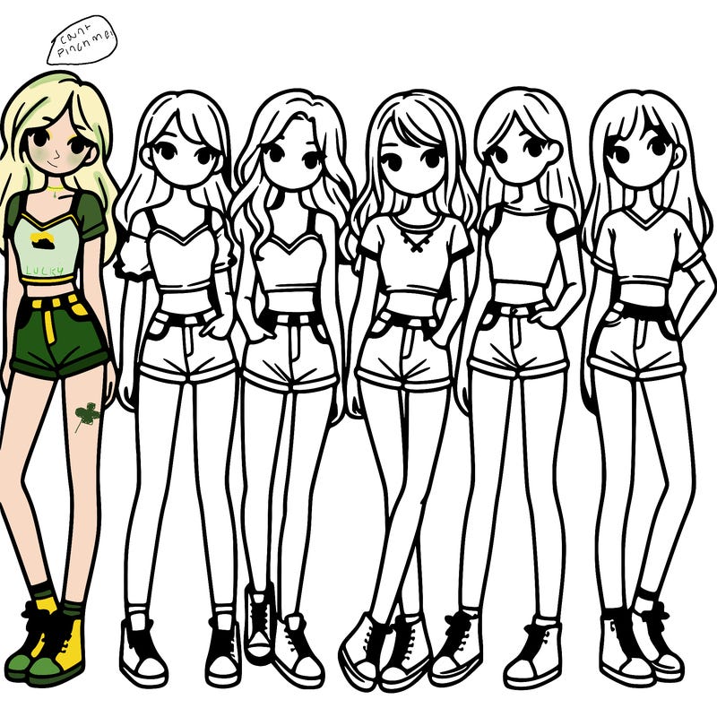 a group of girls wearing crop tops and shorts