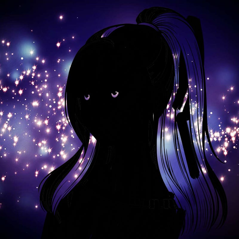 realistic girl with a high ponytail