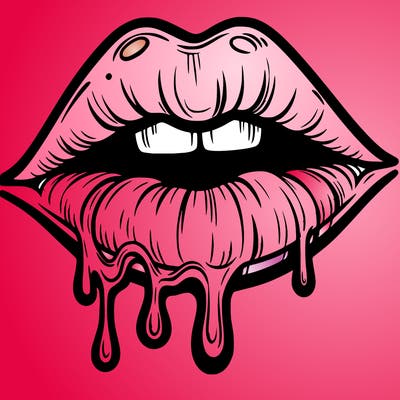 lips that look realistic and drip