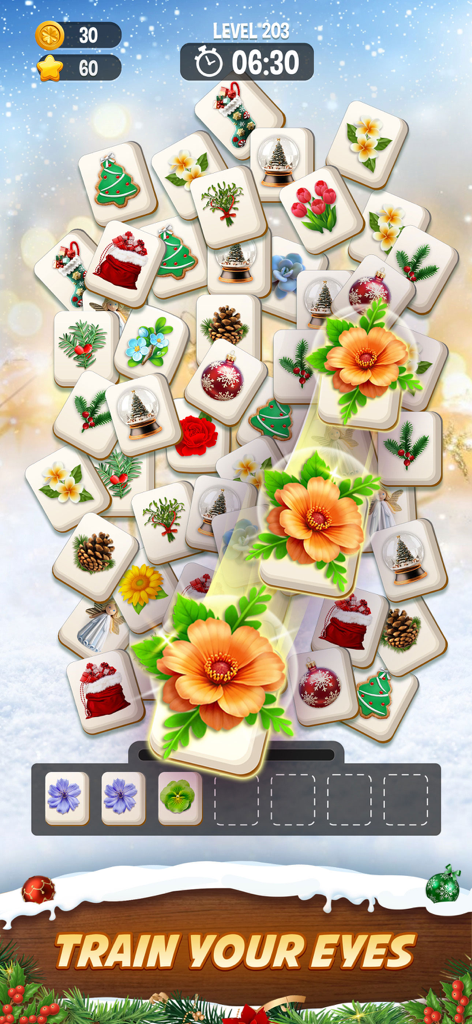 Zen Blossom: Flower Tile Match - 휴일 테마 타일이 있는 Zen Blossom 꽃 타일 매치 퍼즐 게임의 게임 플레이