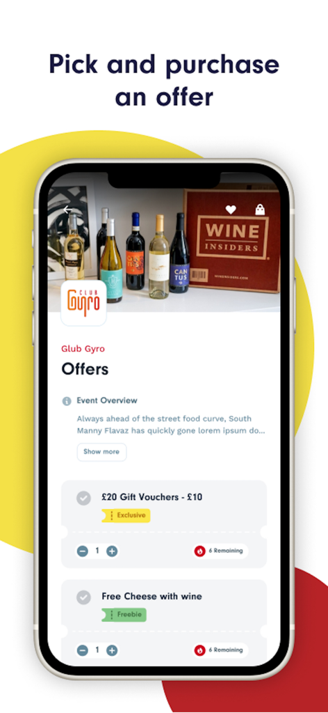 Confidentials - A mobile phone screen showing the Confidentials app with exclusive discount vouchers for restaurant dining and free gifts