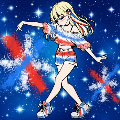 realistic girl danceing