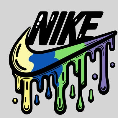 dripping nike logo