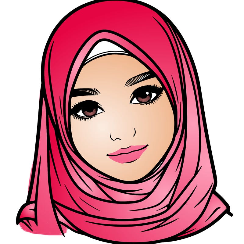 realistic girl with hijap
