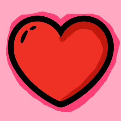 a blank heart