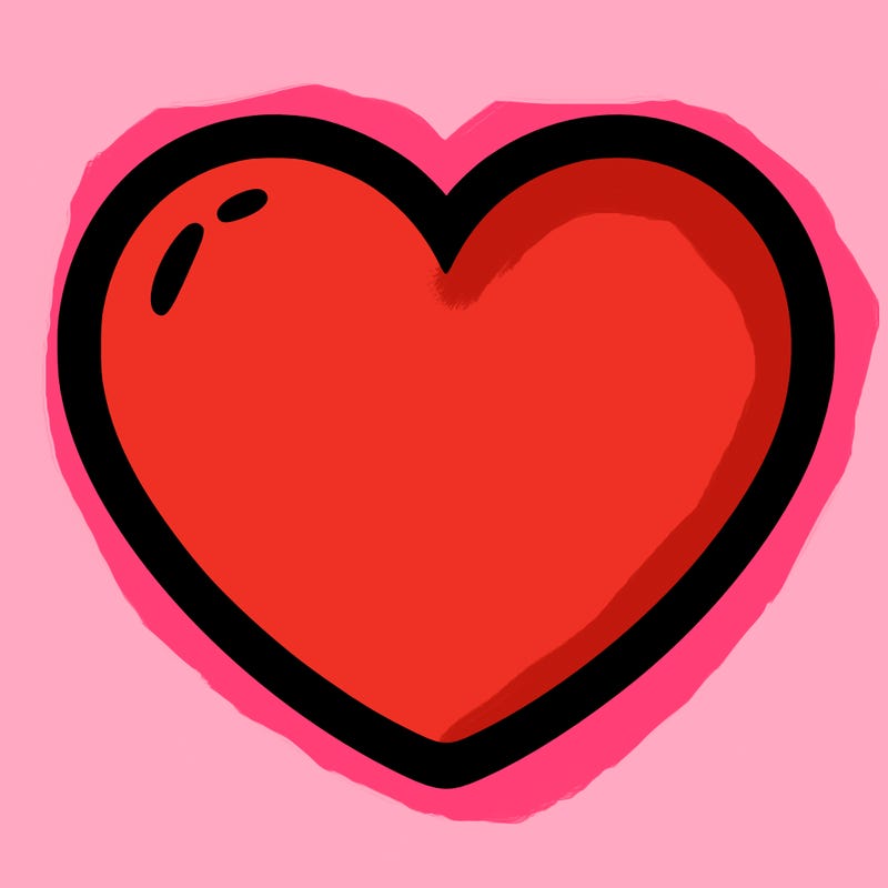 a blank heart