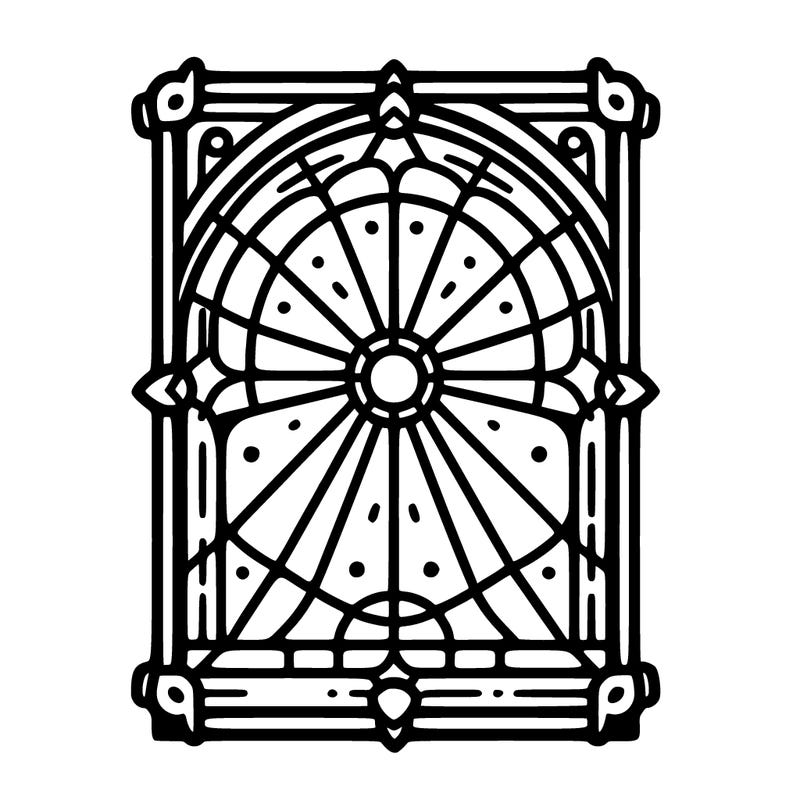 simple stain glass window