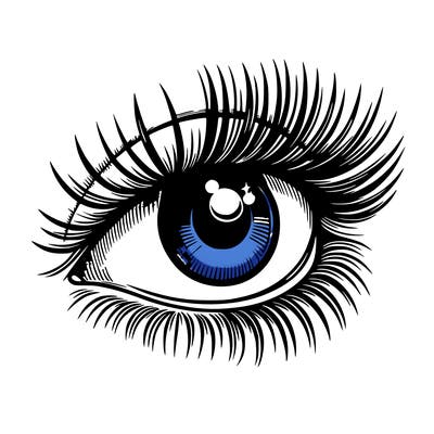 realistic eye long eylashes