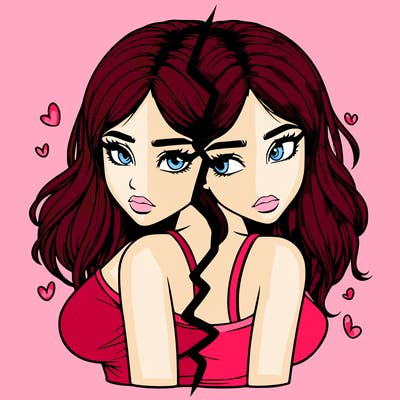 realistic girl split