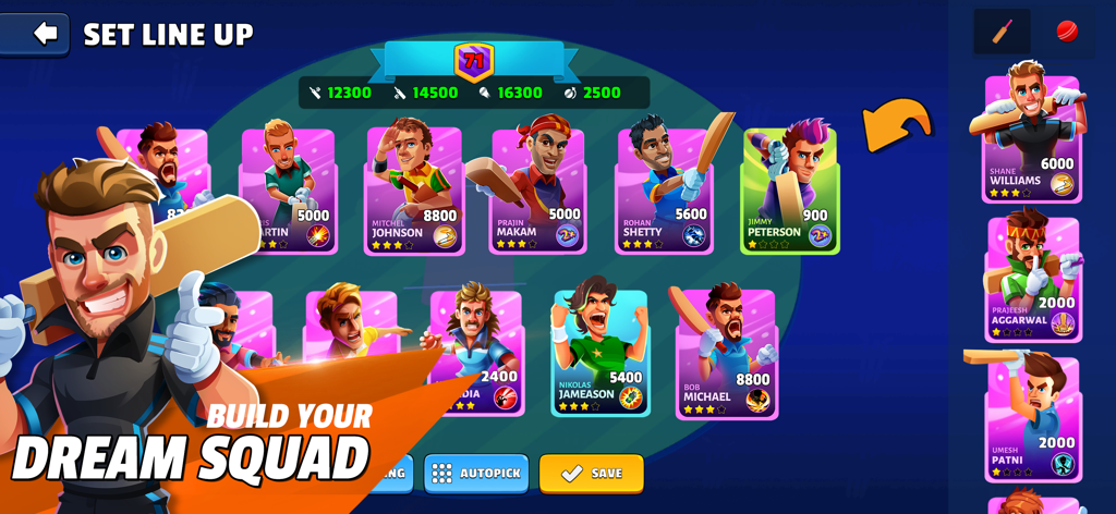 Hitwicket 2025에서 크리켓 드림 스쿼드를 관리하고 구축하세요