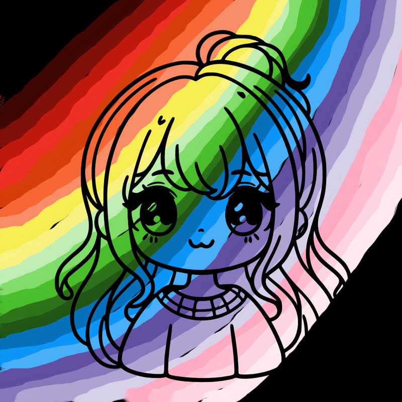 cute girl with pink hair