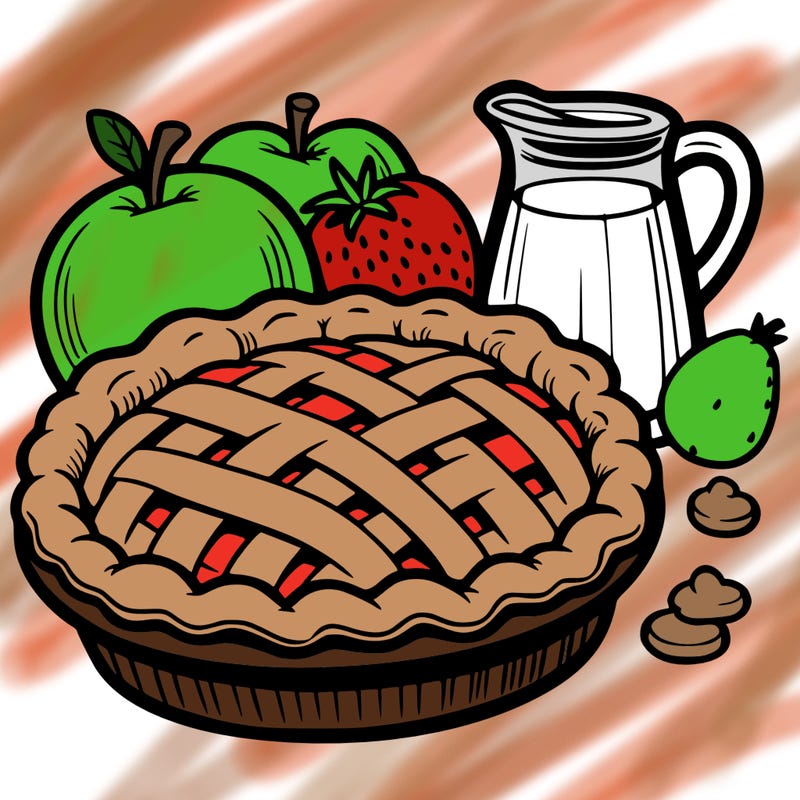 a pie of food