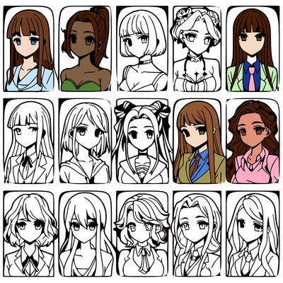 girls that look diffrent anime