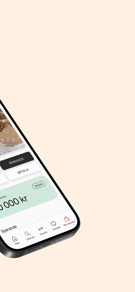 Marginalen Bank Privat - Smartphone screen showing the Marginalen Bank Privat mobile banking interface