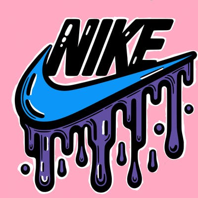dripping nike logo