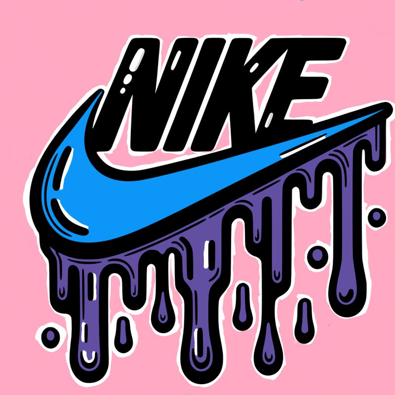 dripping nike logo
