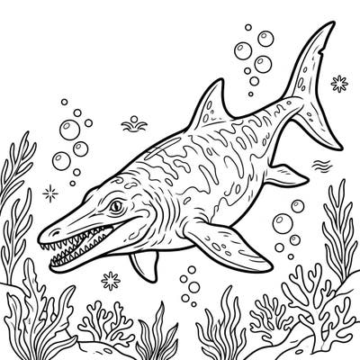 Embark on a journey to the Early Jurassic period with this thrilling Temnodontosaurus coloring page. Discover the powerful marine reptile, known for its formidable teeth and sleek swimming form, ready for your creative touch.